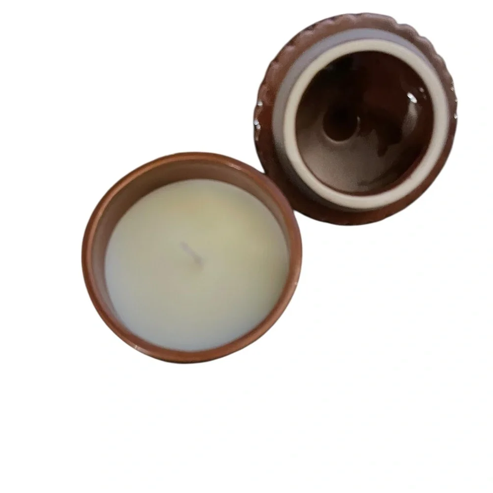 Ceramic Figural Acorn Candle, Fall Scent, New 🐿️🍁🍂